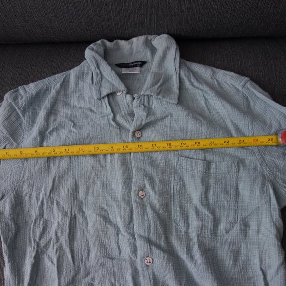 Diesel StyleLabTurquoise Button Down Short Sleeve Shirt Size S - Picture 11 of 13